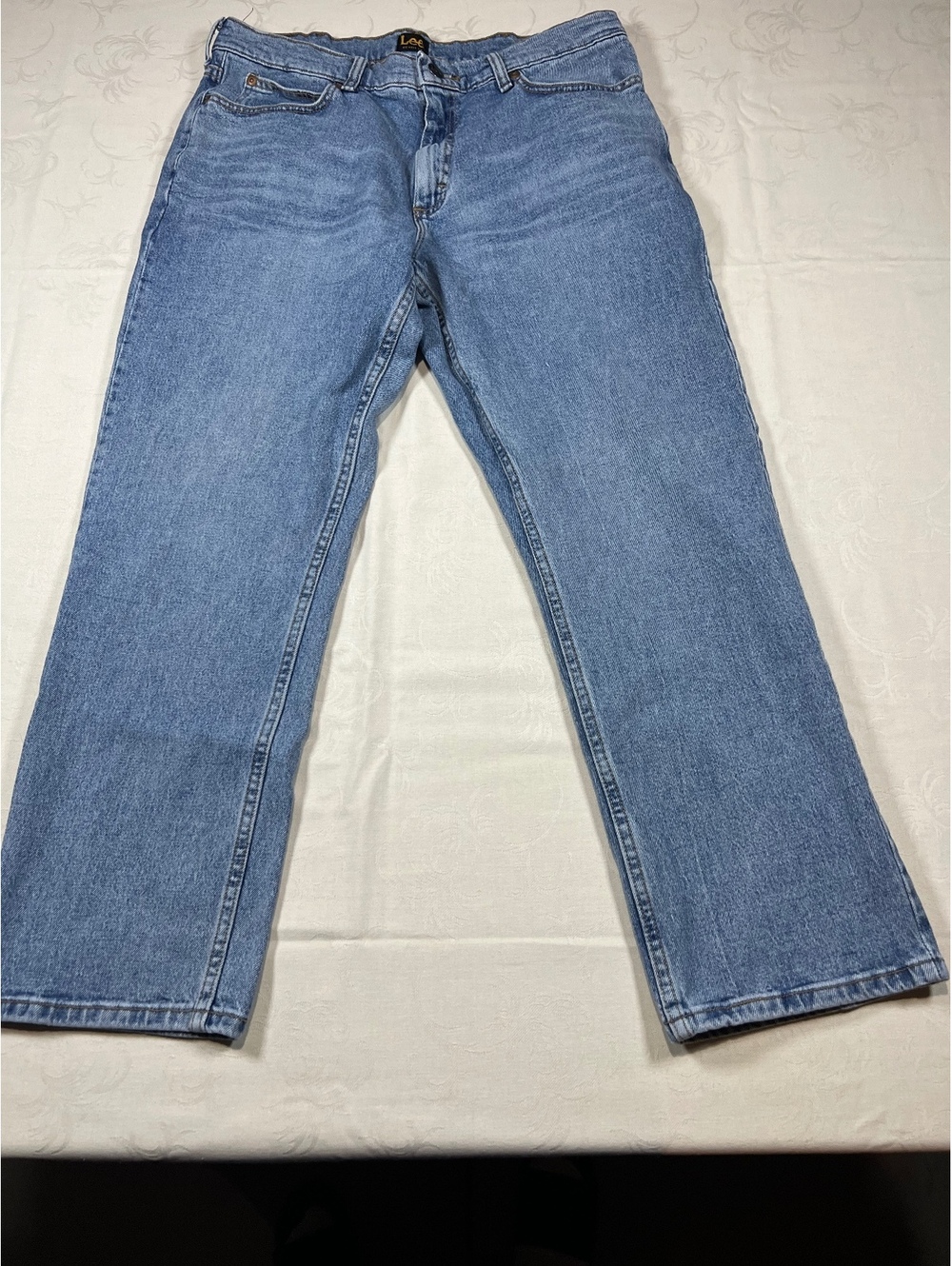 Lee Relaxed Fit Straight Mens Jeans Light Wash Size 34x29